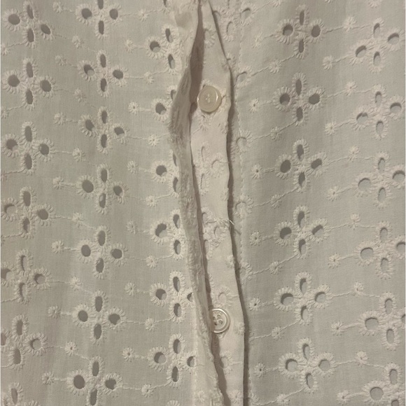 TOMMY HILFIGER Women’s 100% Cotton Eyelet White Shirt Dress Size 10 - Picture 6 of 7